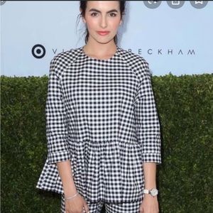 Victoria Beckham for Target gingham peplum top